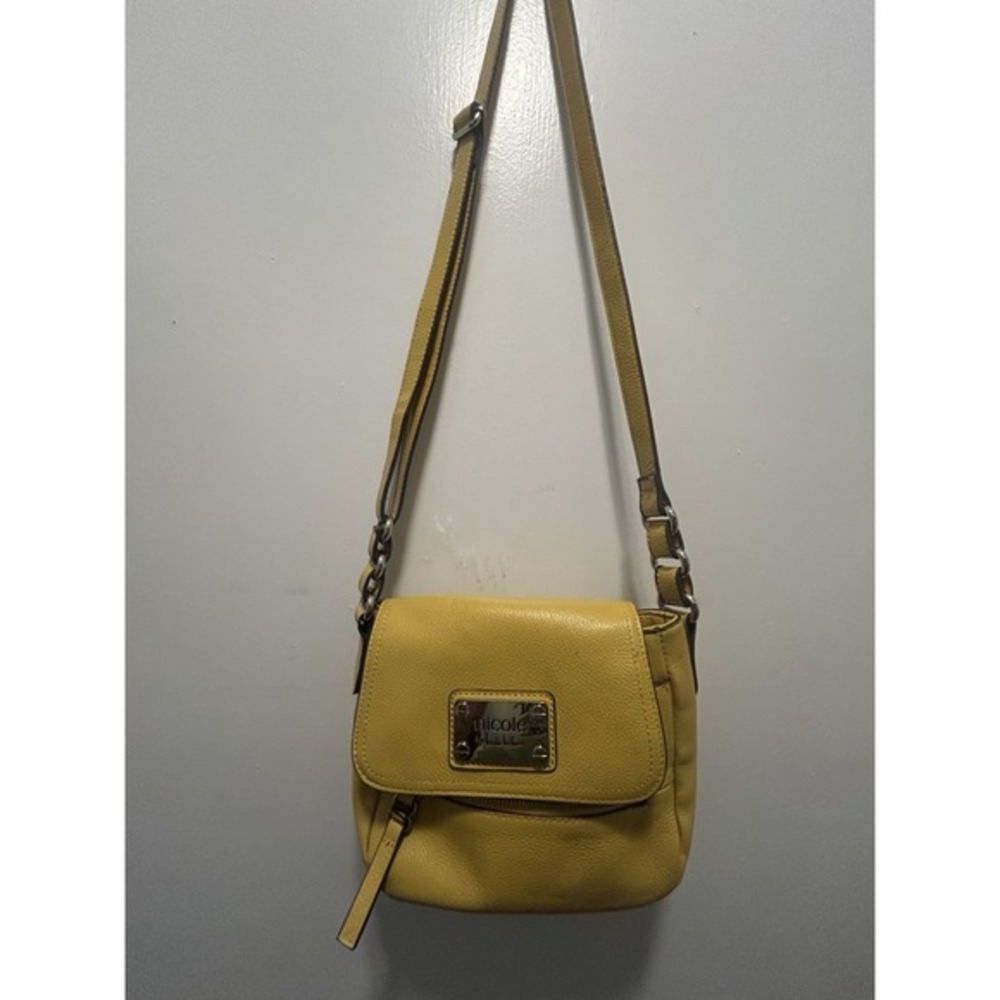 NICOLE By Nicole Miller Yellow Crossbody Handbag Purse Shoulder Strap